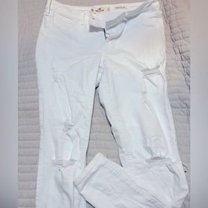 White, ripped jeans